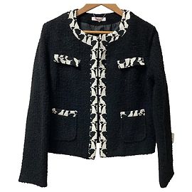 Autre Marque Chaqueta sin cuello Blugirl Folies de tweed