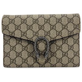 Pochette da polso Gucci Dionysus in canvas GG rivestito e pelle