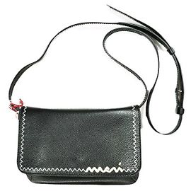 Sac à épaule 2 voies Marni Mending en cuir noir