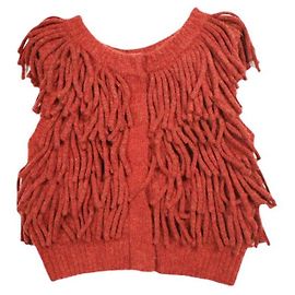 Autre Marque CLANE W FACE FRINGE KNIT VEST Colete de malha