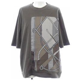 Hermès T-shirt in misto cashmere Hermes PARCORS SANS FAUTE DECADRE