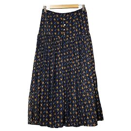 Autre Marque Saia Longa Plissada SOULEIADO com Estampa Paisley Floral