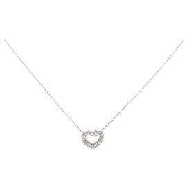 Autre Marque Halskette aus Au750 Weißgold und rosa Diamanten