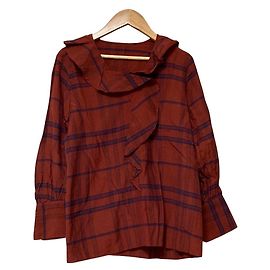 Autre Marque Blusa de Cupro Xadrez em Dois Tons DRESSTERIOR