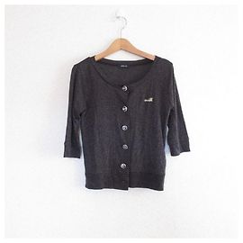Autre Marque Cardigã de malha MILK preto de tencel