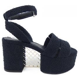 Sandalias de tweed de algodón CHANEL G46430B20339