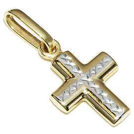 Autre Marque LuxUness Au750 Kreuzanhänger Gold