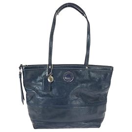 Bolsa de Ombro 2 vias COACH Big Signature em couro