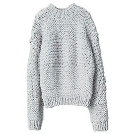 Autre Marque Maglione in maglia a mano LILY YARN LS in poliestere stein