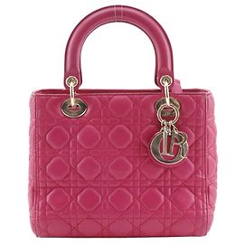 Autre Marque Borsa 2way Christian Dior Lady Dior Cannage in pelle di agnello