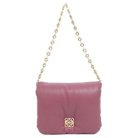 Bolsa de ombro Loewe Puffer Goya em pele de cordeiro