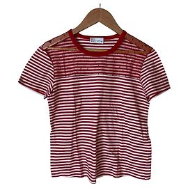 Autre Marque T-shirt RED Valentino con bordo in pizzo