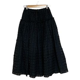 Autre Marque Saia longa em jacquard Cygne