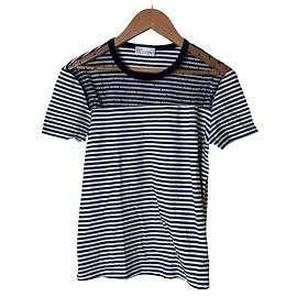Autre Marque T-shirt Red Valentino con bordo in pizzo