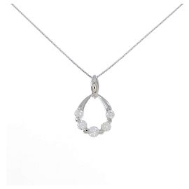Autre Marque Platin-Diamant-Halskette