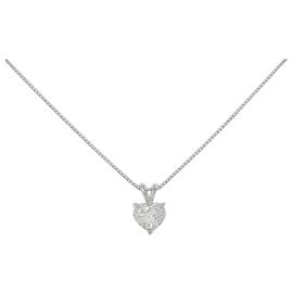 Autre Marque Pt900 Pt850 Herz-Diamant-Halskette