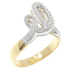 Autre Marque Anello Trever in oro giallo Au750 e oro bianco Au750 con diamante