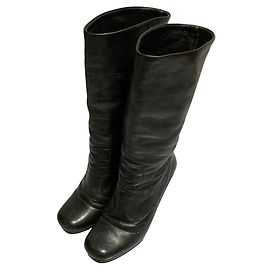 Bottines courtes en cuir Miu Miu