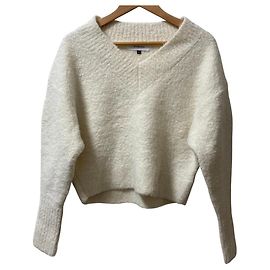 Autre Marque LE CIEL BLEU Tricô Bouclé de Lã de Alpaca com Decote em V