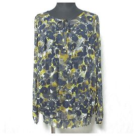 Autre Marque 7-ID concept transparente Bluse mit Blumenprint