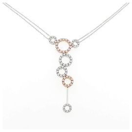 Autre Marque Collana di diamanti 750 White Gold 750 Pink Gold
