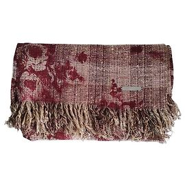 Autre Marque Estola INGEBORG de mezcla de seda y tweed con flecos anchos