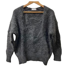 Autre Marque SACRA V-Ausschnitt Pullover aus Alpaka-Mohair-Mischung