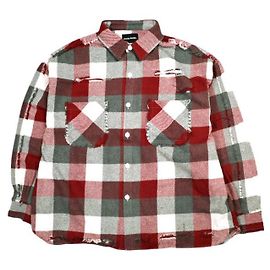 Autre Marque Danke Schon FLANNEL DAMAGE SHIRTS BLOCK Camicia a maniche lunghe mista