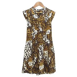 Abito plissé leopardato Louis Vuitton