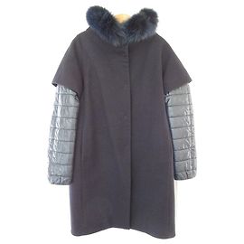 Autre Marque Casaco de Penas Camadas em Lã Herno