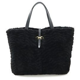 Salvatore Ferragamo Gancini 2-Way-Tasche aus Pelz