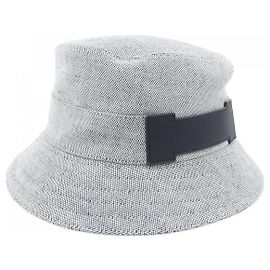 Sombrero Hermès de tela azul talla 57