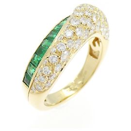 Anel Boucheron Sasha Au750 Ouro Amarelo Esmeralda Diamante Tamanho 11
