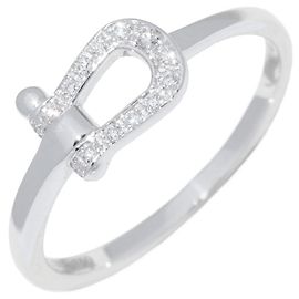 Autre Marque Fred Force 10 Au750 Ring aus Weißgold und Diamanten Größe 7