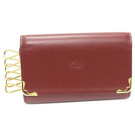 Cartera para 6 llaves Cartier Must Line de becerro