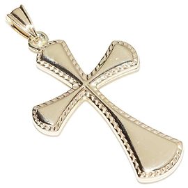 Autre Marque LuxUness Au750 Cross Pendant Gold