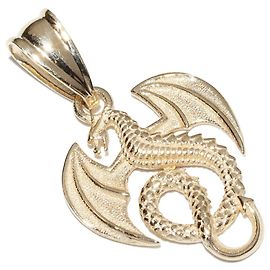 Autre Marque LuxUness Au750 Dragon Pendant Gold
