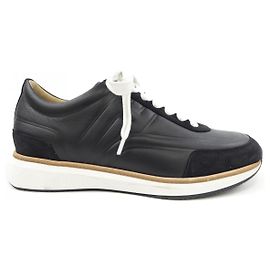 Hermès Easy Sneakers aus schwarzem Leder