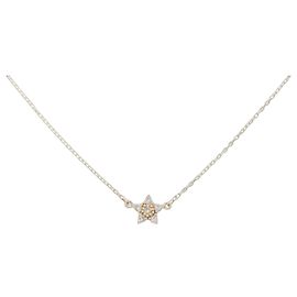 Autre Marque 4°C Halskette aus K10 Gelbgold und Diamanten