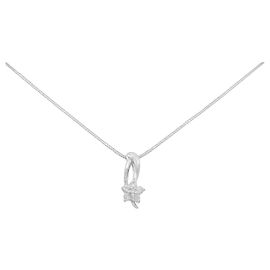 Autre Marque Collar de oro blanco Au750 y diamantes rosas