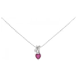 Autre Marque Collar Pt Au750 Rubí y Diamantes