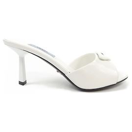 Prada 1XX657 Sandalen aus Leder Weiß