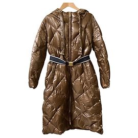 Max Mara THE CUBE Casaco longo de penas com capuz em nylon