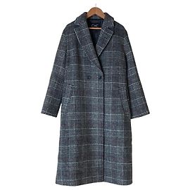 Autre Marque COUP DE CHANCE Zweireihiger Mantel Glen Check