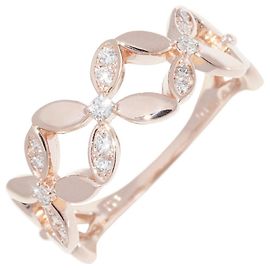 Autre Marque Anello Fiore di Diamanti Au750