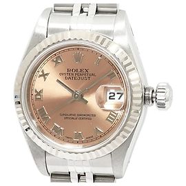 Rolex Datejust Au750 Ouro Branco Aço Inoxidável