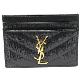 Yves Saint Laurent Saint Laurent Paris Monogram Embossed Calf Leather Card Case