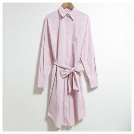 Autre Marque Vestido camisero de algodón a rayas forte_forte