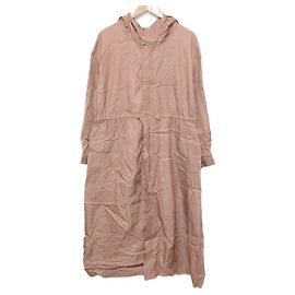 Autre Marque NOBLE Long Gathered Hooded Spring Coat