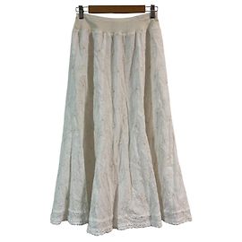 Autre Marque Gonna Ingeborg C Lawn con ricami floreali